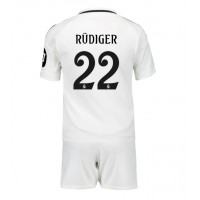 Real Madrid Antonio Rudiger #22 Hjemmedraktsett Barn 2024-25 Kortermet (+ Korte bukser)